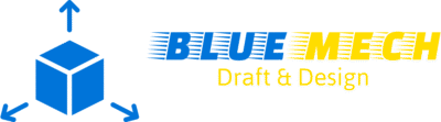 Blue Mech Logo - Engineering and Drafting Services