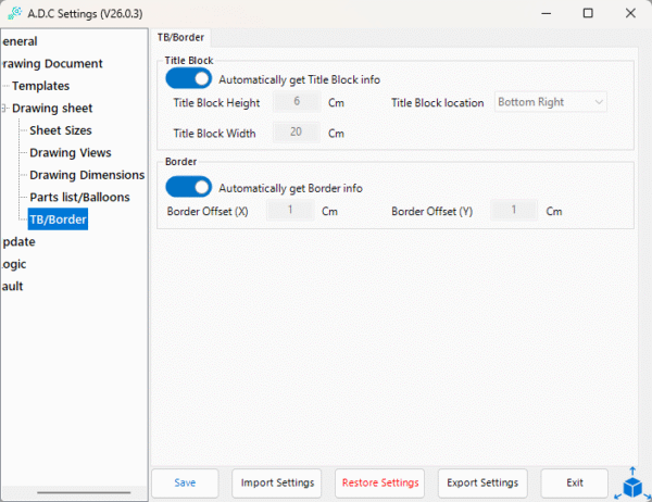 Inventor ADC (Automatic Drawing Creator)_Title Block and Border