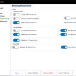ADC Settings — Dimensions tab