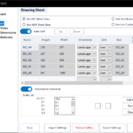 ADC Settings — Drawing Sheet tab