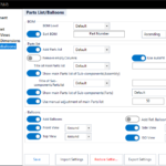 ADC Settings — Parts List & Balloons tab