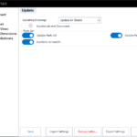 ADC Settings — Update tab
