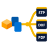 Axcast: one Autodesk Inventor model exported to STP, DXF and PDF in a single pass