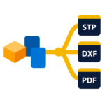 Axcast: one Autodesk Inventor model exported to STP, DXF and PDF in a single pass